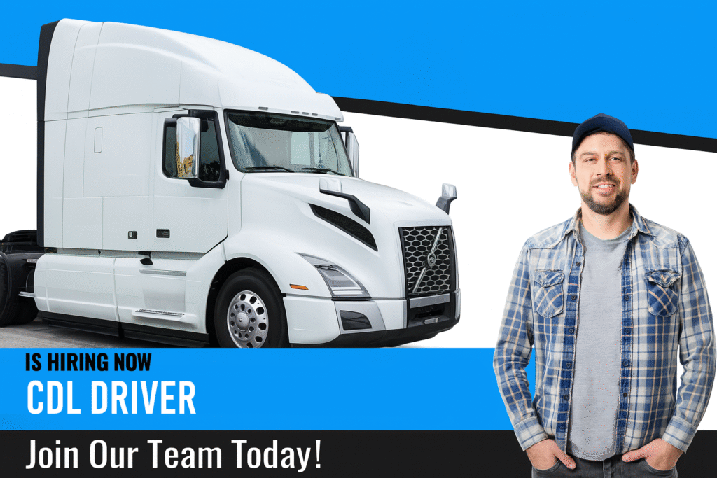 CDL jobs in Minnesota - Professional CDL driver with commercial vehicle