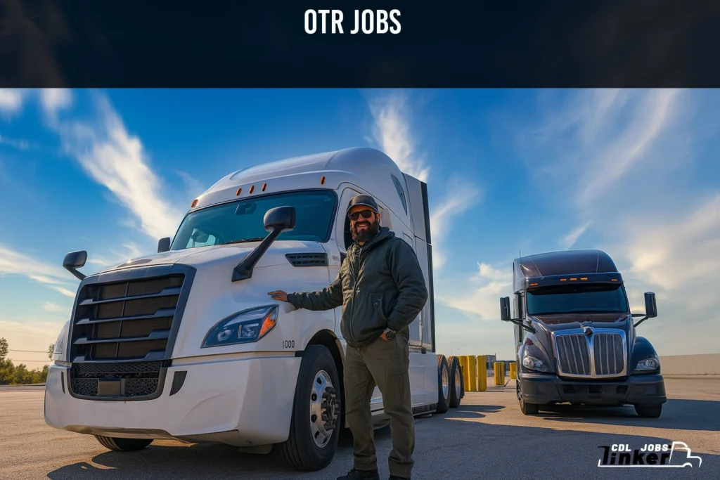 OTR truck driver beside a semi-truck in Texas